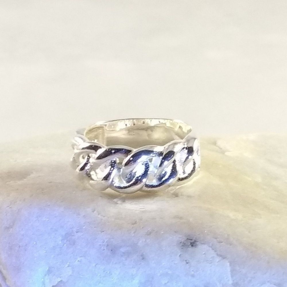 Sterling Silver Band Ring Size 6.75